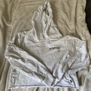 Cropped army hoodie